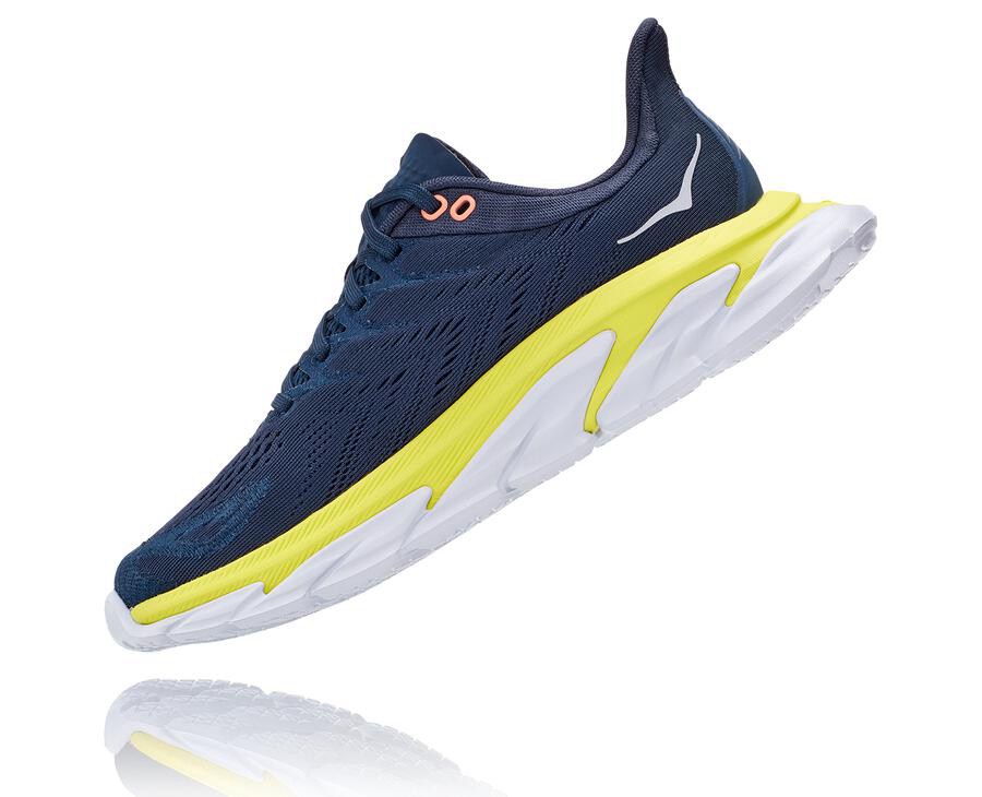 Hoka One One Running Shoes Womens Navy - Clifton Edge - 40562UKHW